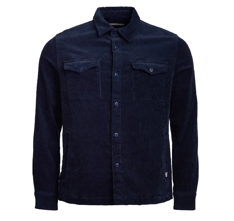 Cord Overshirt - Navy-- Jersey Fabric Tulle Fabric Batik Fabric