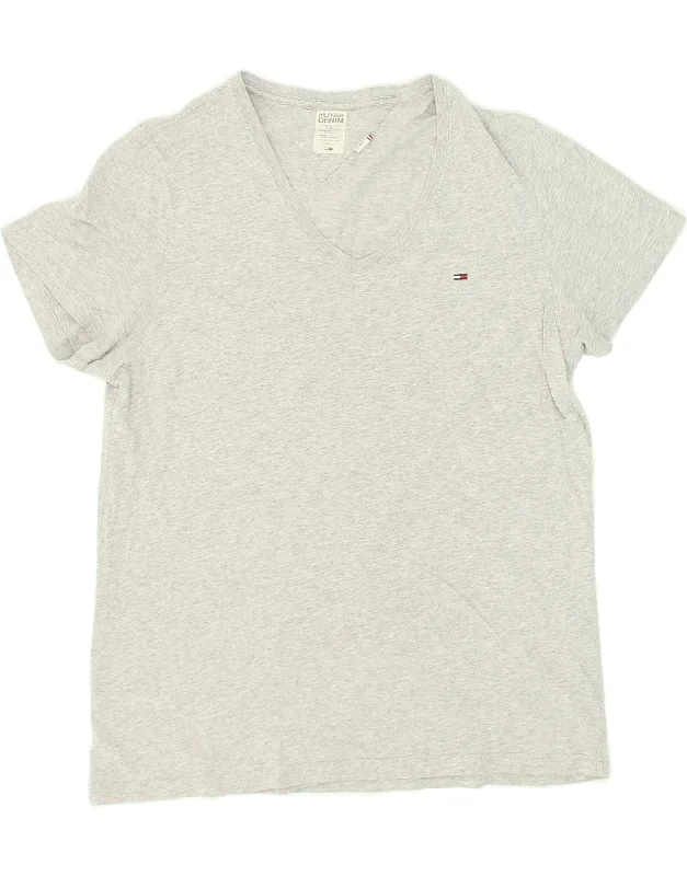 TOMMY HILFIGER Mens T-Shirt Top XL Grey-- Machine Wash Dry Clean Hand Wash