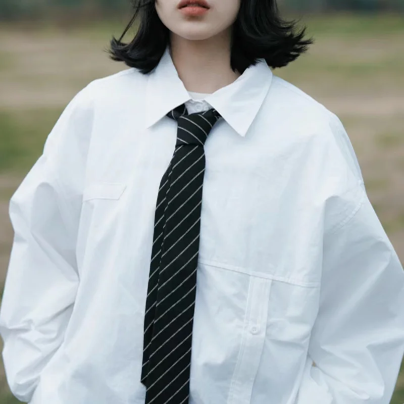 black thick striped hand tie