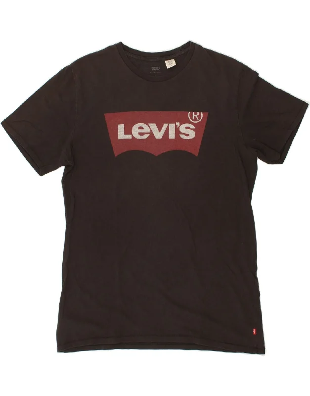 LEVI'S Mens Graphic T-Shirt Top Large Black Cotton-- Modern Contemporary Chic