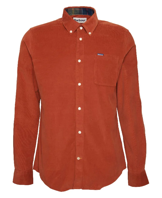 Ramsey Tailored Shirt - Dark Ginger-- Graphic T-Shirt Round Neck Polyester
