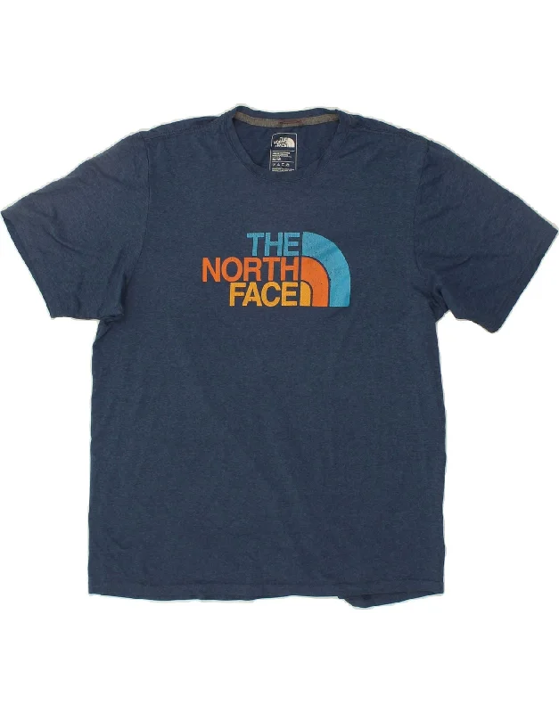 THE NORTH FACE Mens Graphic T-Shirt Top Medium Blue Polyester-- Spandex Blend Rayon Blend Denim Blend THE NORTH FACE Mens Graphic T-Shirt Top Medium Blue Polyester-- Spandex Blend Rayon Blend Denim Blend