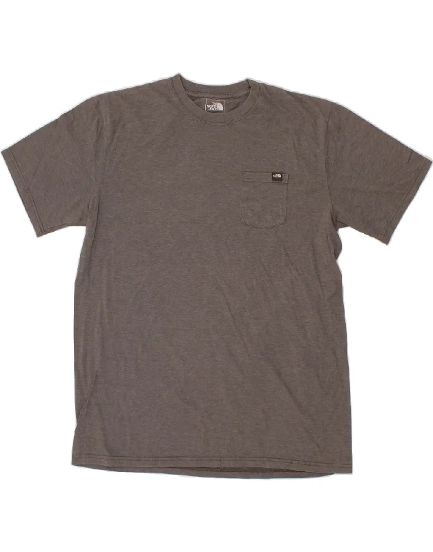 THE NORTH FACE Mens Classic Fit T-Shirt Top Large Grey Cotton-- Houndstooth Herringbone Solid