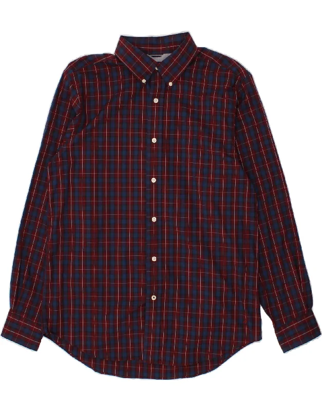 NAUTICA Mens Shirt Large Navy Blue Check Cotton-- Chenille Fabric Brocade Fabric Lace Fabric NAUTICA Mens Shirt Large Navy Blue Check Cotton-- Chenille Fabric Brocade Fabric Lace Fabric