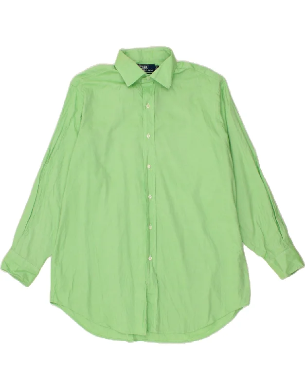 POLO RALPH LAUREN Mens Regent Classic Fit Shirt Size 17 1/2 33 XL Green-- Ribbed T-Shirt High Neck Heavyweight