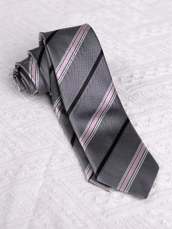 gray pink hand tie