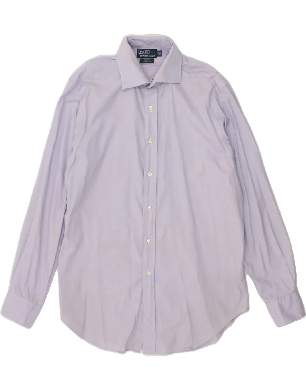 POLO RALPH LAUREN Mens Regent Classic Fit Shirt Size 16 1/2 Large Purple-- Seamless Knitted Crochet