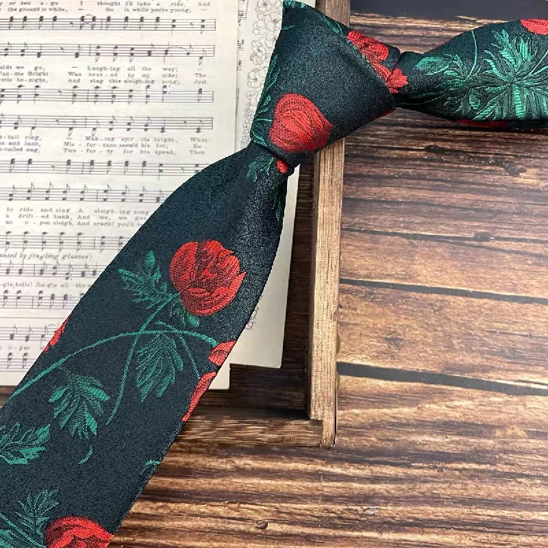 red flower hand tie