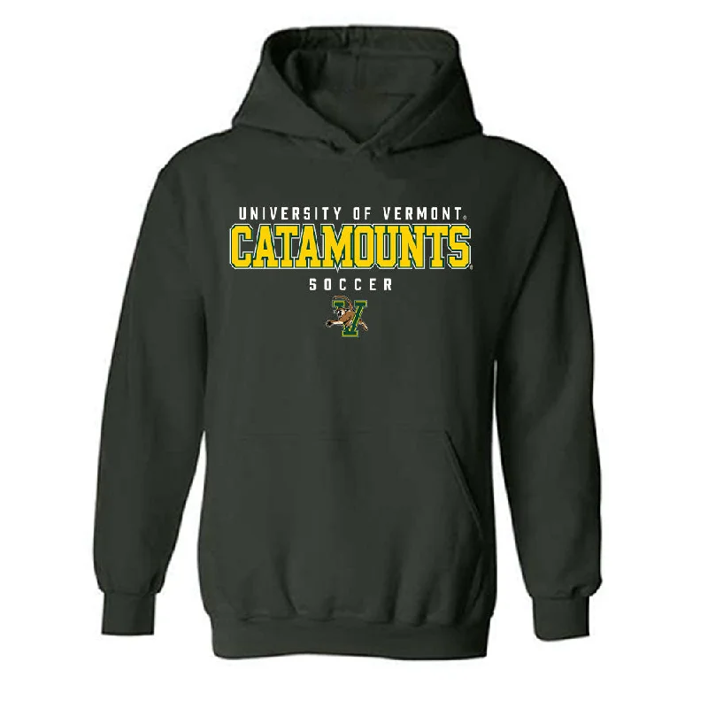 UVM - NCAA Women's Soccer : Aubrey Bough - Classic Shersey Hooded Sweatshirt Hoodie with Emblem Brand Identity