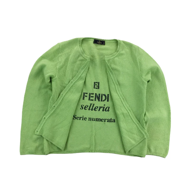 Fendi Selleria Serie Numerata Button Sweatshirt - Women/M Hoodie with Relaxed Fit Easy Casual