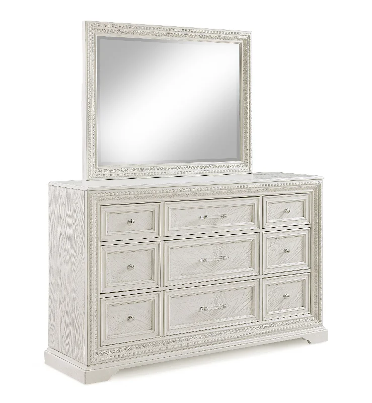 Alexandria - Dresser & Mirror - White Tunics Brand named
