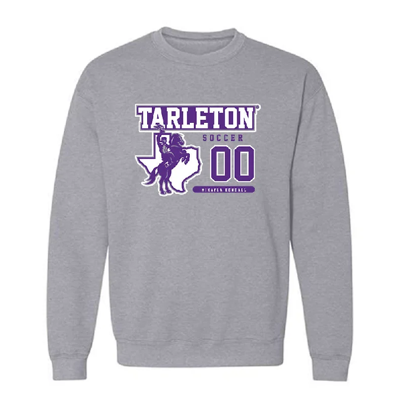 Tarleton State - NCAA Women's Soccer : Mikayla Kendall - Classic Fashion Shersey Crewneck Sweatshirt Hoodie with Slit Hem Functional Movement