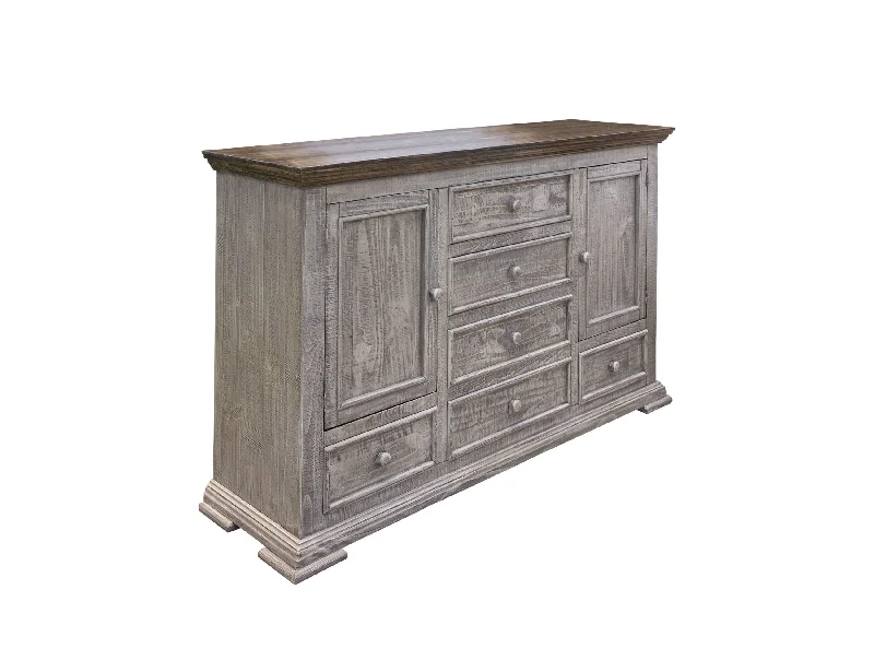 Catalina - Dresser - Weathered Gray Maxi Flowy Bohemian