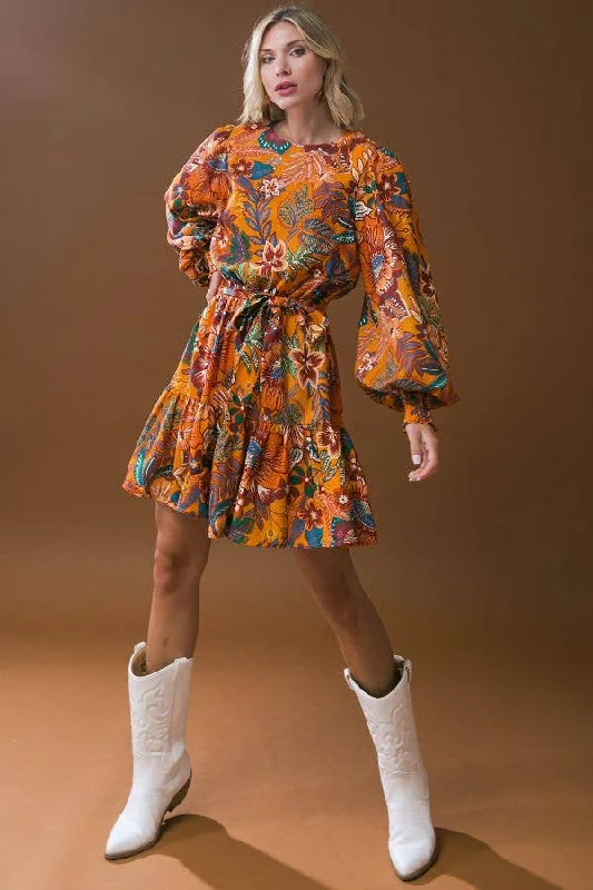 Fall Vibes Mini Dress Chic Mini Dress with V-Neck