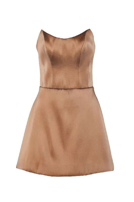 Liquid Glacier Mini Dress Trendy Button-Detail Mini Dress