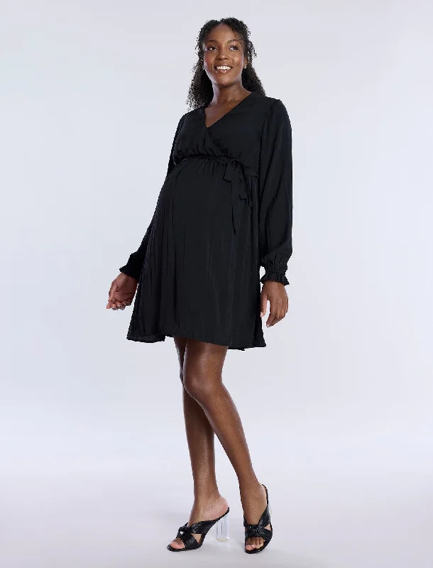 Woven Wrap Mini Dress Comfortable Casual Mini Dress