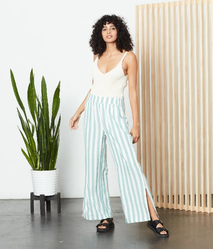 Emory Pant - Turquoise Formal Wide-Leg Pants