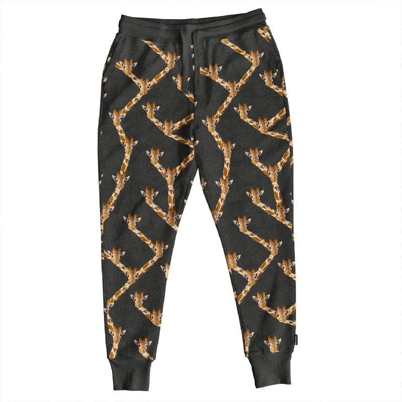 SNURK Giraffe Black Pants Women Formal Slim Pants