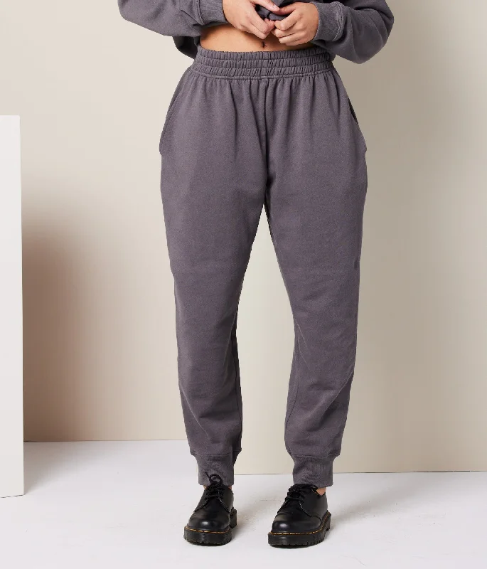 Everly Pant - Charcoal Elegant Silk Pants
