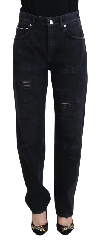 Dolce & Gabbana Chic Black Denim Pants - Elevate Your Women's Wardrobe Stylish Casual Pants