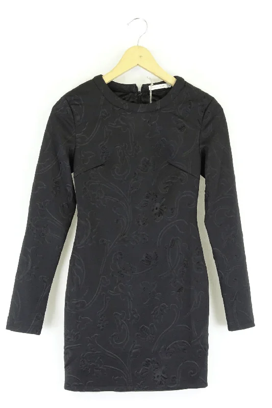 Mossman Black Mini Dress 6 Comfortable Polka Dot Mini Dress