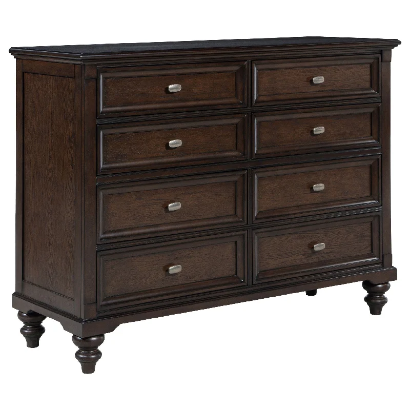 Andover - 8-Drawer Dresser Cabinet - Dark Oak Tunics Versatile all-occasion