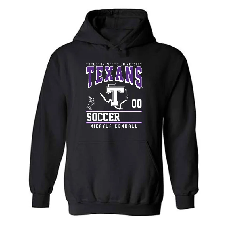 Tarleton State - NCAA Women's Soccer : Mikayla Kendall - Classic Fashion Shersey Hooded Sweatshirt Hoodie with Hood Adjustable Protection