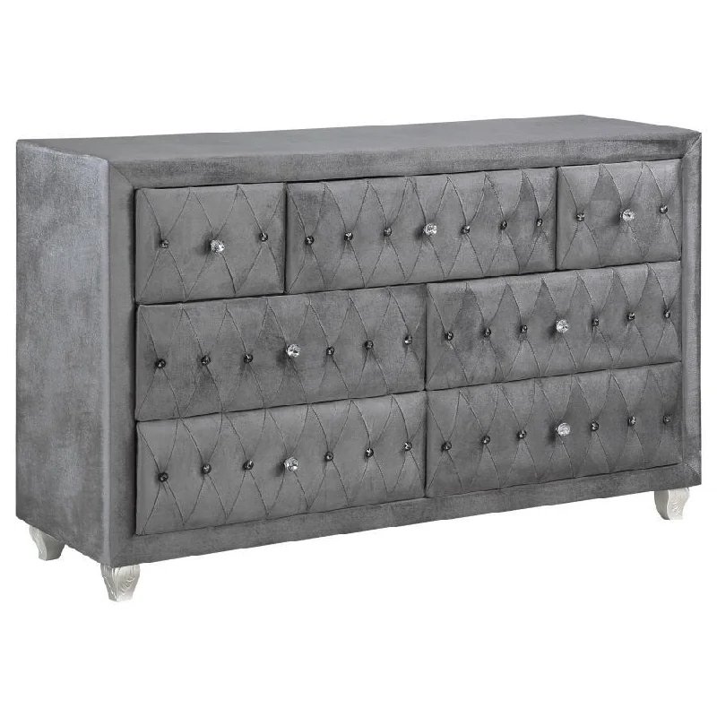 Deanna - 7-Drawer Upholstered Dresser Tunics Spring floral