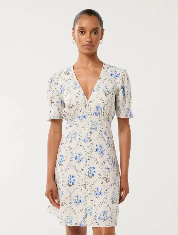 Berna Petite Printed Mini Dress Trendy Camisole Mini Dress