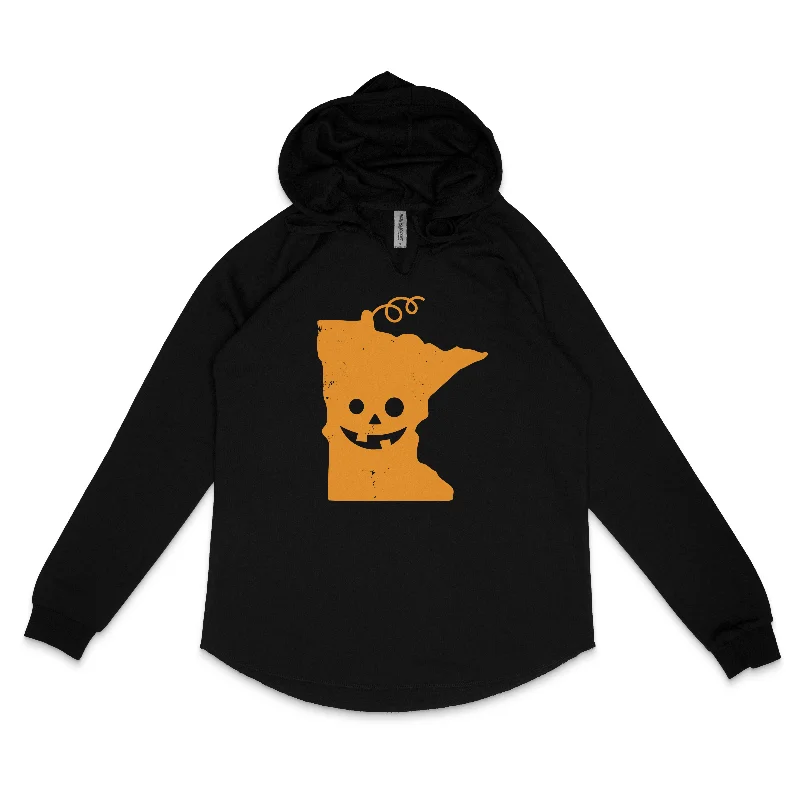 Fall 04 MN Women’s Lightweight California Wave Wash Hooded Sweatshirt Hoodie with Slit Hem Functional Movement