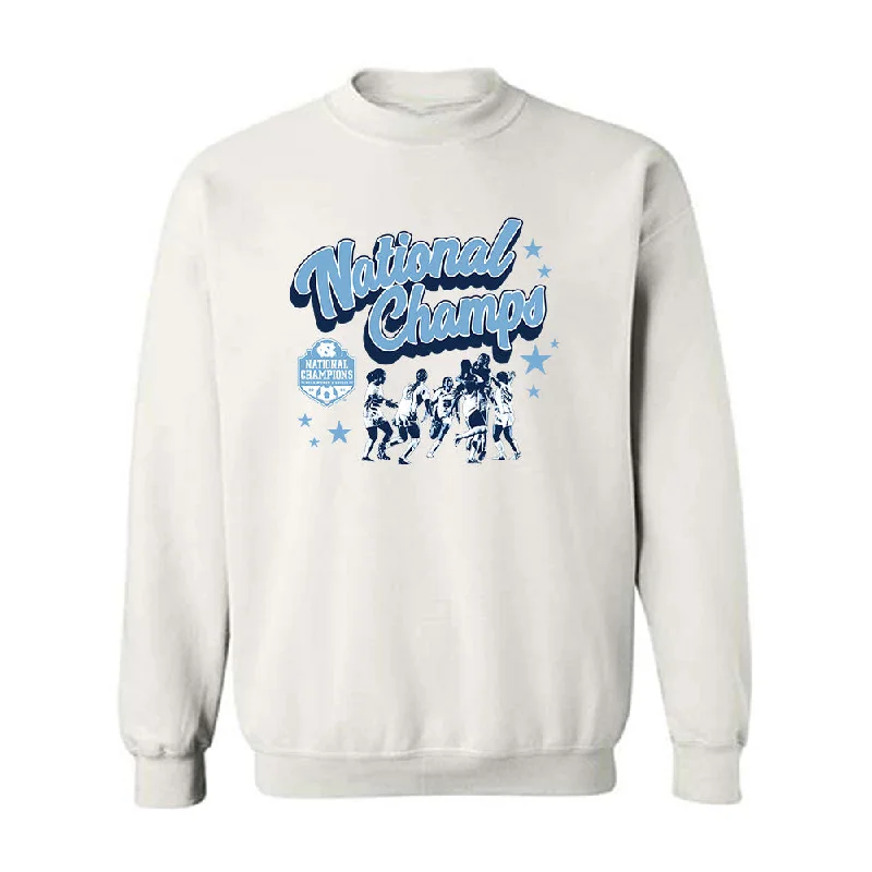 UNC - NCAA Women's Soccer : Clare Gagne - Celebration Graphic Crewneck Sweatshirt Hoodie with Logo Branding Identity UNC - NCAA Women's Soccer : Clare Gagne - Celebration Graphic Crewneck Sweatshirt Hoodie with Logo Branding Identity