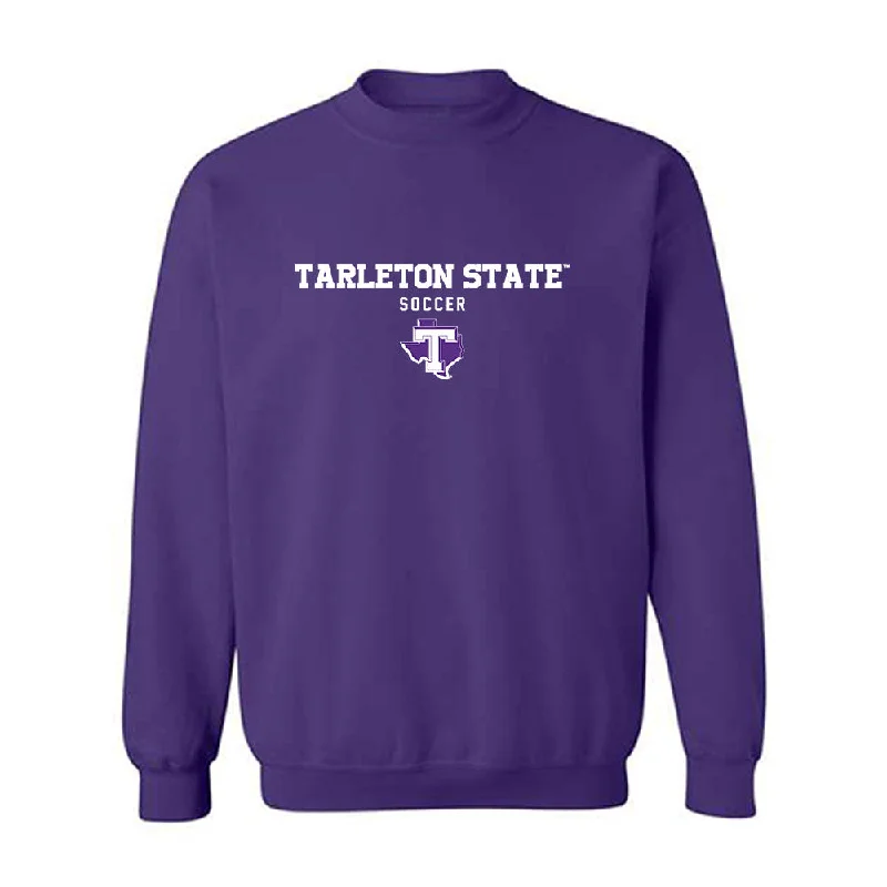 Tarleton State - NCAA Women's Soccer : Mikayla Kendall - Classic Shersey Crewneck Sweatshirt Hoodie with Tied Waist Feminine Flattering