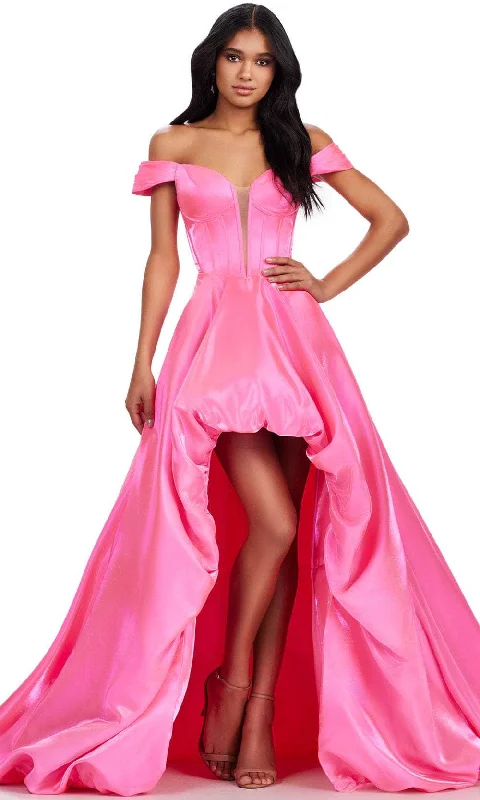 Ashley Lauren 11641 - Corset Bubble Hem Prom Dress Tunics Velvet soft