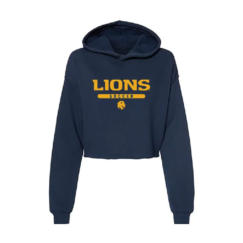 Texas A&M Commerce - NCAA Women's Soccer : Elaina Flores - Women's Crop Fleece Hoodie Hoodie with Pastel Soft Subtle