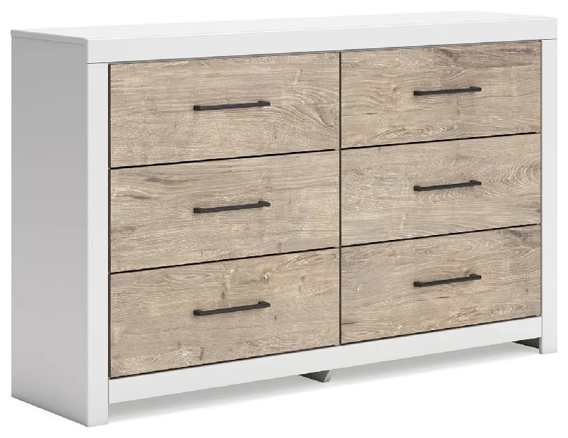 Charbitt - Two-tone - Six Drawer Dresser Off-the-shoulder Chic Trendy