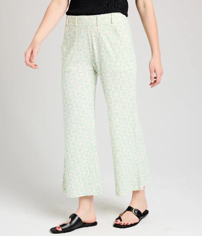 Cohen Pant - Mint Floral Trendy Printed Leggings