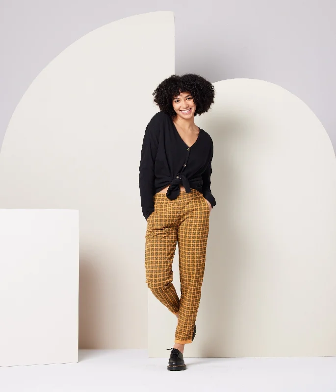 Sequoia Pant - Apricot Plaid Warm Wool Trousers