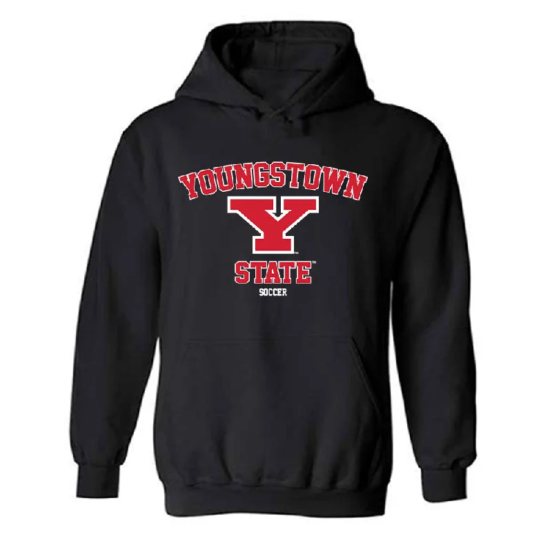 Youngstown State - NCAA Women's Soccer : Emma Berdiner - Classic Shersey Hooded Sweatshirt Hoodie with Half-Zip Sporty Casual