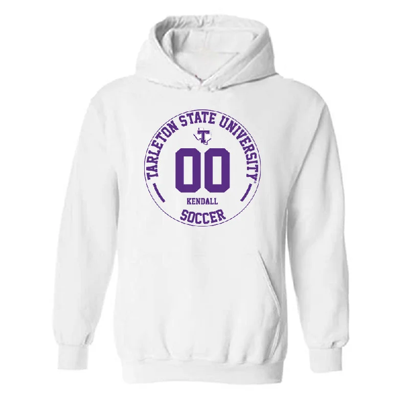 Tarleton State - NCAA Women's Soccer : Mikayla Kendall - Classic Fashion Shersey Hooded Sweatshirt Hoodie with Hem Drawcord Adjustable Customizable