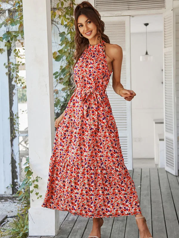 Blue Zone Planet | Multi-tiered floral-print resort dress with swing Tunics Custom made Blue Zone Planet | Multi-tiered floral-print resort dress with swing Tunics Custom made