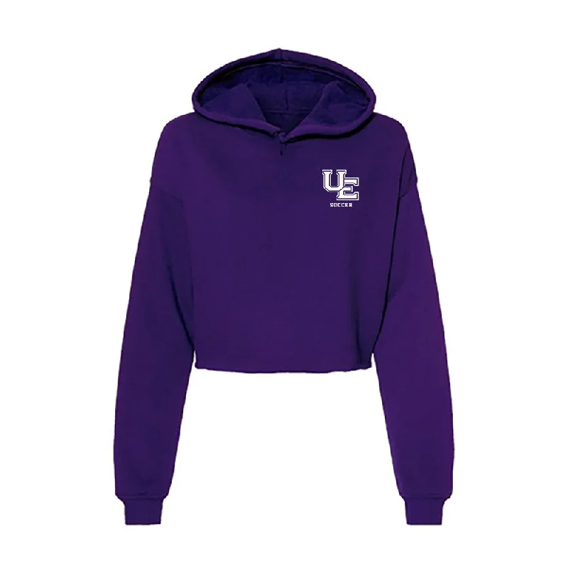Evansville - NCAA Women's Soccer : Brielle LaBerge - Women's Crop Fleece Hoodie Hoodie with Tie-Dye Psychedelic Retro