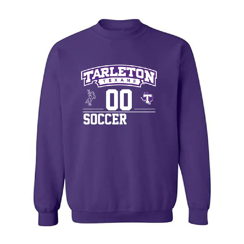 Tarleton State - NCAA Women's Soccer : Mikayla Kendall - Classic Fashion Shersey Crewneck Sweatshirt Hoodie with Hem Applique Textured Unique