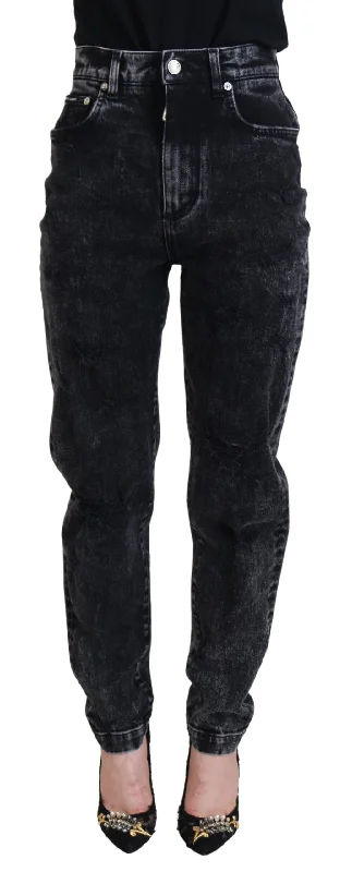 Dolce & Gabbana Elegant Black Denim Women's Pants Comfortable Denim Leggings