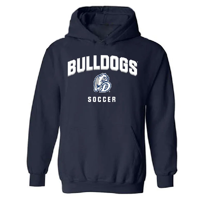Drake - NCAA Women's Soccer : Lauren Kullberg - Generic Shersey Hooded Sweatshirt Hoodie with Drawstring Waist Adjustable Fitted