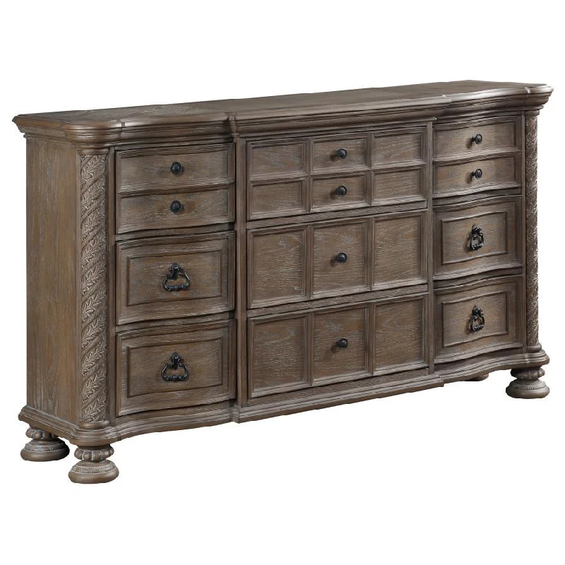 Emmett - 9-Drawer Dresser - Walnut Tunics Fashionable chic
