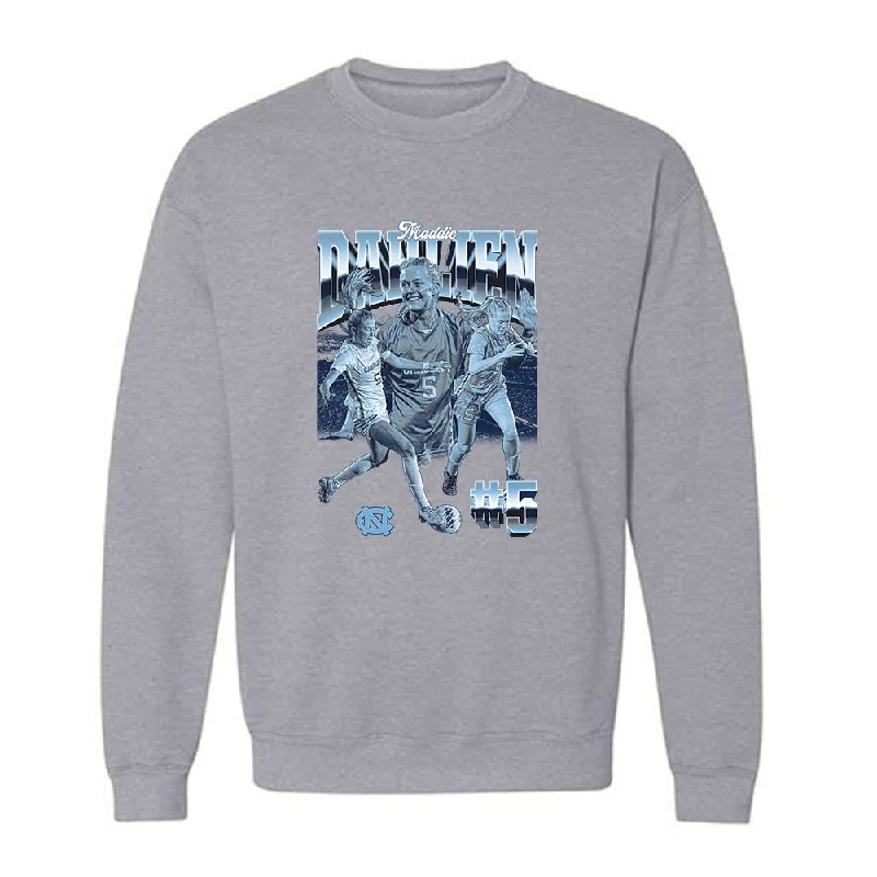 UNC - NCAA Women's Soccer : Maddie Dahlien - Player Collage Crewneck Sweatshirt Hoodie with Elastic Cuffs Stretchable Comfortable