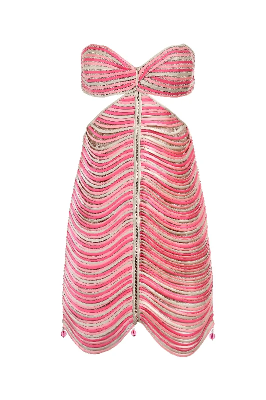 Ballerina Hand-Made Mini Dress Trendy Crossover Mini Dress