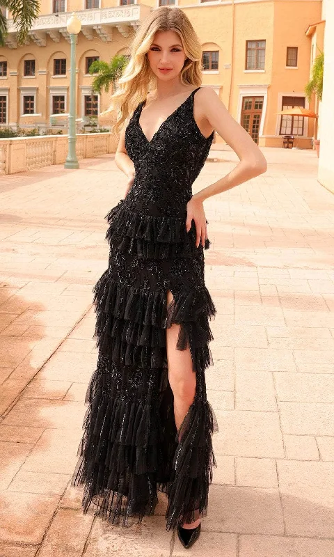 Primavera Couture 4106 - Tiered Ornate Prom Dress Tunics Brand named