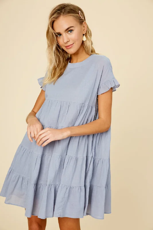 Miriam Tiered Mini dress Elegant Mini Dress with Ruffles