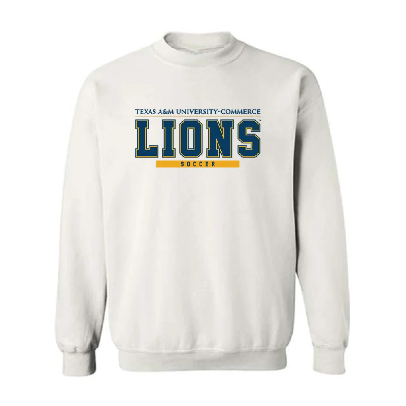 Texas A&M Commerce - NCAA Women's Soccer : Elaina Flores - Classic Shersey Crewneck Sweatshirt Hoodie with Metallic Shiny Futuristic